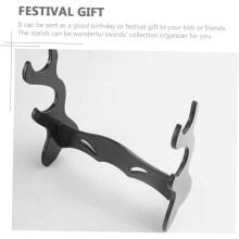 3 pezzi Supporto per spada a doppio strato in plastica, supporto per modellini di oggetti di scena COS, supporto a rack