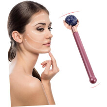 3 rodillos de masaje facial de jade, masajeador de jade, herramienta de belleza para el cuidado de la piel, rodillo facial para mujeres.