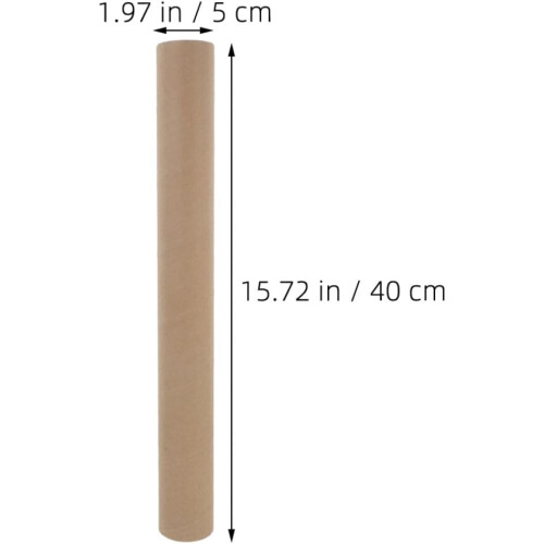 4Pcs Round Kraft Paper Mailing Tubes with Plastic End Caps, 50Mm Inner Diameter 1