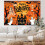 Theme Fabric Banner Background with Pumpkin Bat Moon Design 1