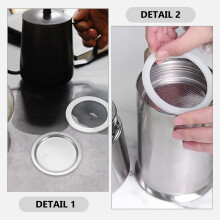 Silikondichtung für Kaffeekannenfilter, Ersatzdichtungsring aus Edelstahl, robustes Küchen- und Kaffeebarzubehör