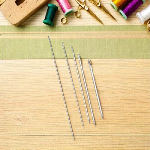 25pcs Hand Sewing Needles Large Eyes Extra Long Heavy Duty Repair Tools