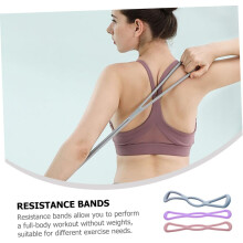 8-teiliges Widerstandsband-Set, hochelastisches Stretchband für Yoga und Fitness, inklusive Pink, Blau und Lila