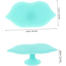 Lot de 3 brosses nettoyantes pour le visage en silicone, brosse à lèvres manuelle