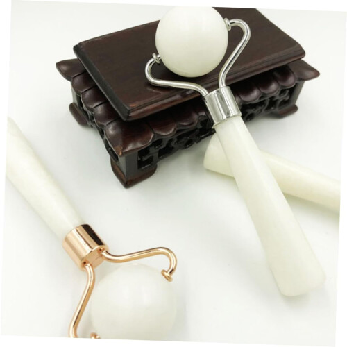 3-teiliges Jade-Roller-Gesichtsmassagegerät, Jade-Stein-Schönheitsroller