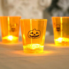 Portacandele a forma di teschio di Halloween, lampada senza fiamma