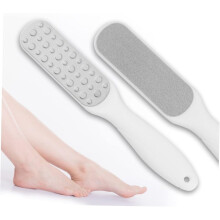 Set di 3 lime per piedi a doppia faccia, esfolianti e detergenti per la cura dei piedi maschili.