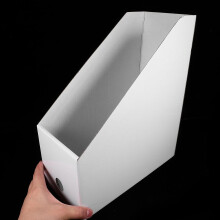 Desktop-Dokumentenständer, 3-teilig, 12 cm breite weiße Ablageboxen