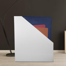 Desktop-Dokumentenständer, 3-teilig, 12 cm breite weiße Ablageboxen