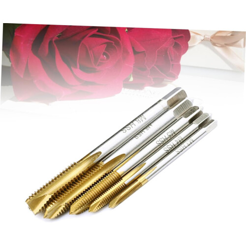 Titanium Coated Machine Screw Plug Tap Metric Threading Tap Straight Flute Thread Cutting 2