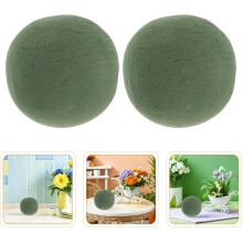 3 palline rotonde verdi in spugna floreale, blocchi di spugna bagnati e asciutti per composizioni floreali, decorazioni per matrimoni e feste.