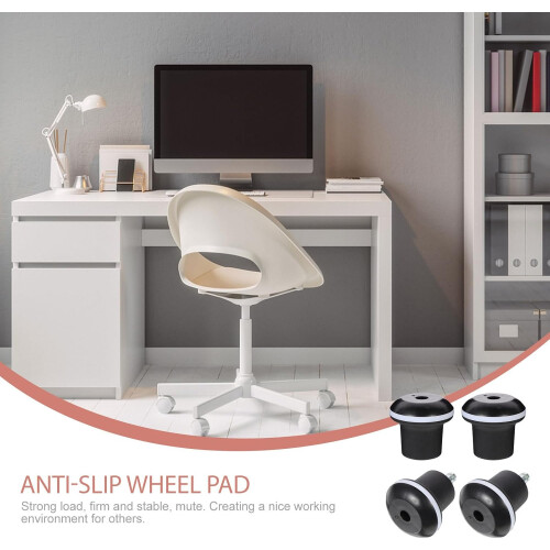 4pcs Multi-Function Chair Casters Replacement Feet Elevated Office Desk Chair Wheels Anti-Slip Fixed Stoppers 1