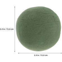 3 bolas redondas de espuma floral verde, bloques de espuma húmeda y seca para arreglos florales, ramos de flores y decoraciones para bodas y fiestas.
