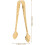 3 stk. ispinner i rustfritt stål med preget rosemønster, elegant design, ergonomisk håndtering. 7