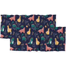 Dinosaur blackout curtain valance colorful graffiti style 1