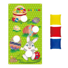 Drapeau de Pâques pour jardin, motif lapin et œuf (1 pièce)