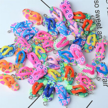 30 Stück Polymer Clay Flip-Flops DIY Hängedeko Kunsthandwerk Zubehör