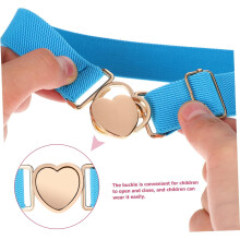 Cintos elásticos de meninas 4pcs com fivela do coração, cintos elásticos ajustáveis decorativos