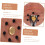3 stuks houten auto-diffusers voor etherische oliën, decoratieve diffusers van vulkanisch steen voor een aangename woongeur. 4