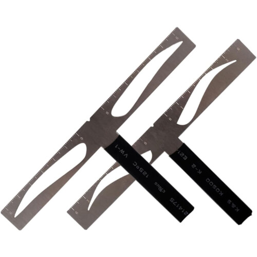 3pcs Professional Eyebrow Stencil Ruler for Eyebrows Measuring Reusable Three-point Balance Positioning Kit 2