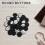 30pcs Black Fabric Covered Round Buttons 25mm Sewing Buttons 3