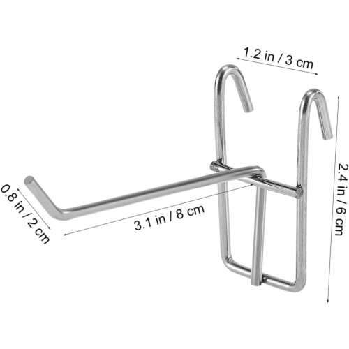 30pcs Silver Iron Multifunctional Hooks for Kitchen and Workshop Easy to Hook Without Fixing Mesh 1