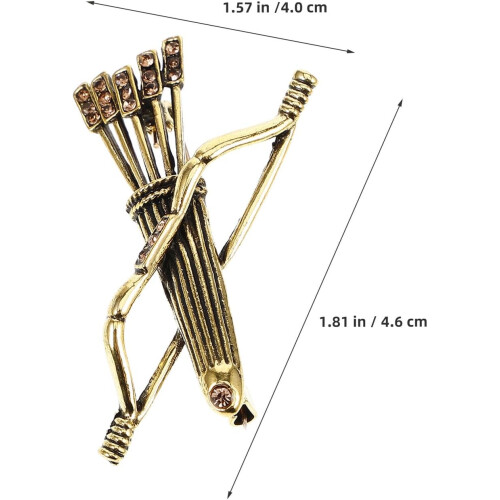 4pcs poderoso terno broche arco e seta Pin Vintage metal distintivo broche 1