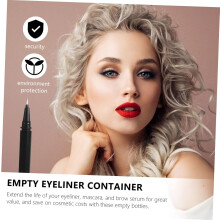 3-teiliges Set mit flüssigen Eyeliner-Stiften, Applikatoren, verschiedenen Pinseln und leeren Eyeliner-Behältern für unterwegs