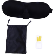 Máscara de sombra de olhos confortável do sono 3pcs para bolsa de armazenamento do projeto estereoscópico do sono