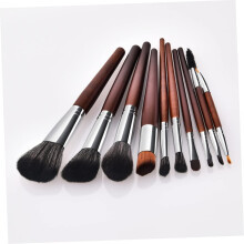 Kit de 30 pinceaux de maquillage à manche en bois et poils en nylon pour cosmétiques, poudre et blush