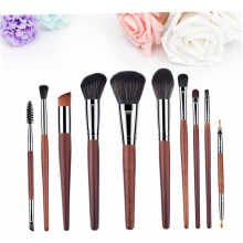 Kit di 30 pennelli per trucco con manico in legno e setole in nylon, ideali per cosmetici, cipria e fard.