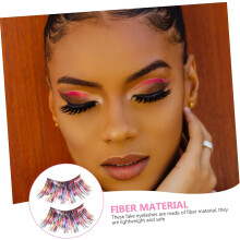 Halloween Makeup 3 Pairs of Fake Curly Lashes Eyelashes Safe Fiber Unique Random