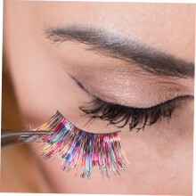 Maquillage d'Halloween : 3 paires de faux cils bouclés en fibres naturelles, uniques et aléatoires.