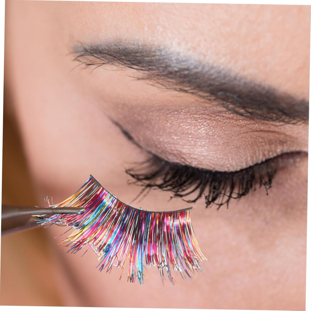 Hkhbjs Halloween Makeup 3 Pairs Of Fake Curly Lashes Eyelashes Safe Fiber Unique Random