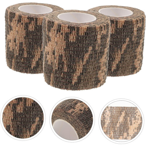 3 rollos de cinta de camuflaje autoadhesiva elástica para exteriores.