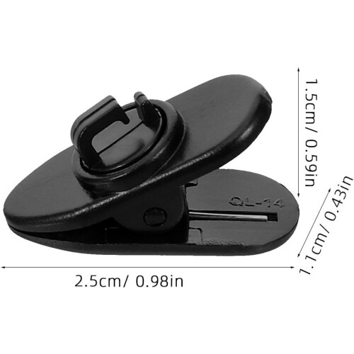 30pcs Microphone Clips Lapel Mic Holder Clamp Small Plastic Microphone Clip Black Abs Material 1