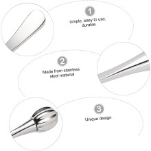 Lot de 3 cuillères métalliques pour crème contour des yeux, bâtonnets de massage double embout