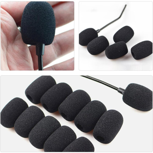 30pcs Microphone Windscreen Foam Mic Covers Noise Reduction Flexible Sponge Sleeve 2