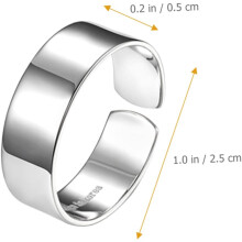 3pcs Adjustable Rings for Men Punk Retro Open Band Alloy Silver Friendship Engagement Ring Jewelry Set for Halloween Party