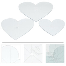 Set di 3 righelli in acrilico per patchwork, modelli portatili per quilting e cucito.