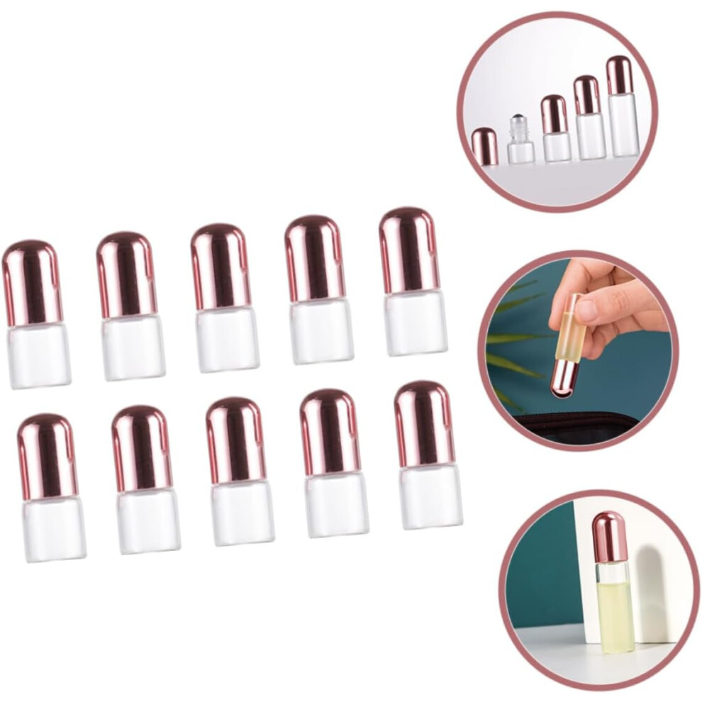 Hkhbjs 30Pcs Refillable Glass Roller Bottles Lid Glass Perfume Bottles For Essential Oils Roller For Travel Toiletries Use