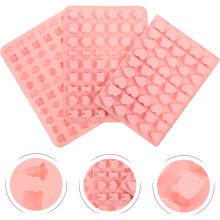 Silicone Candy Mold Set Cartoon Shaped Moulds Heat Resistant and Efficient 3pcs for Jelly Making