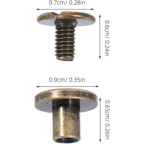 30 rivetti metallici per rilegatura, accessori per diari 1