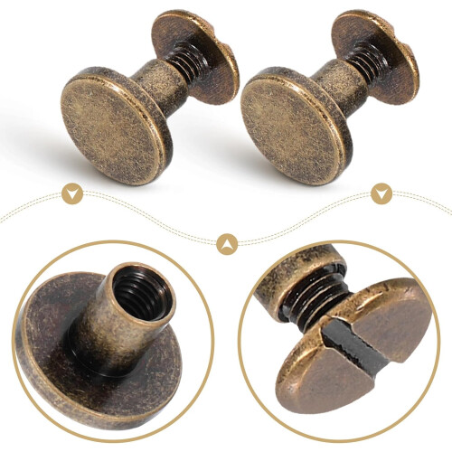 30 rivets métalliques pour reliure d'accessoires de journal 2
