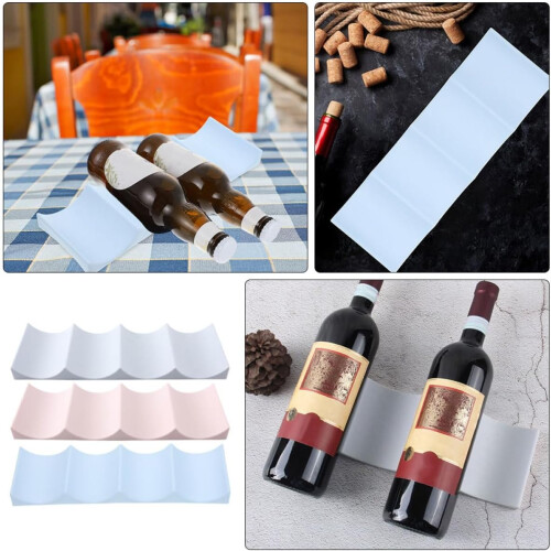 3pcs Beverage Wine Rack Water Bottle Display Rack Rounded Edges Pp Material Minimalist Style
