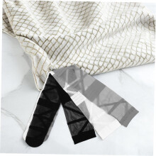 3 Paar Damen-Overknee-Socken, Oberschenkelhohe Strümpfe, transparent, langer Schlauchstrümpfe im Bandagenstil, in Schwarz, Weiß und Grau