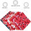 Valentinstag-Patchworkstoff, 30 Stück, 25 x 25 cm, DIY-Nähstoff, Quiltstoff 6