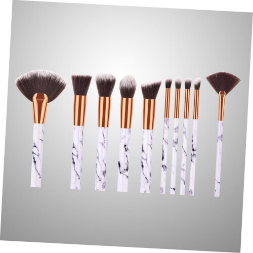 30-teiliges professionelles Nylon-Make-up-Pinselset in Marmoroptik 2