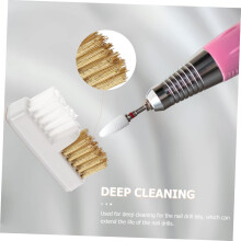 Escova de limpeza de fio de cobre 3pcs para perfuradora de unhas para uso de salão de manicure polimento e remoção de poeira