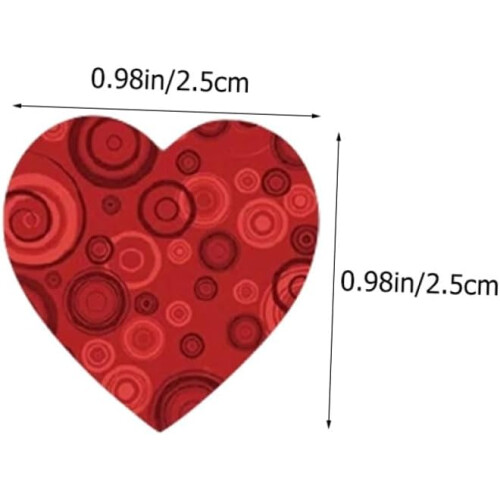 3 Rolls Valentine's Day Heart Shape Stickers Envelope Seal Stickers 1